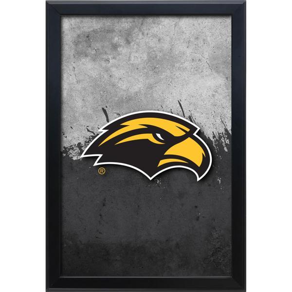 University of Southern Mississippi Backlit LED 16" x 24" Snap Frame Lightbox - Officially Licensed - Black Aluminum Frame 