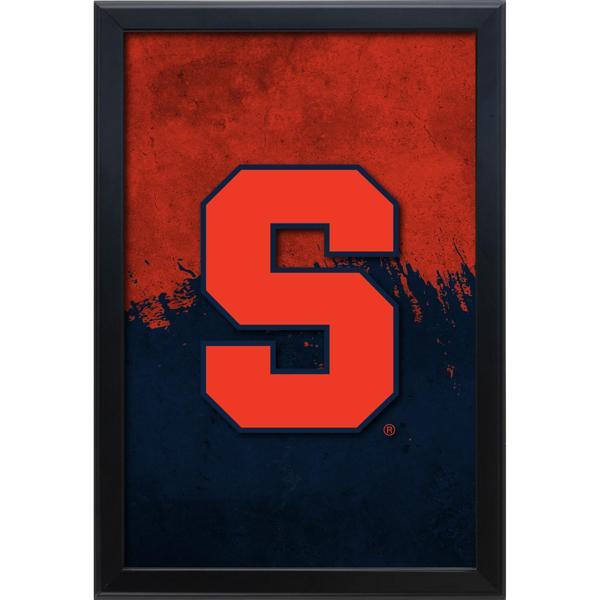 Syracuse University Backlit LED 16" x 24" Snap Frame Lightbox - Officially Licensed - Black Aluminum Frame 