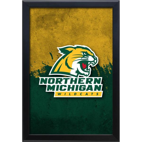Northern Michigan University Backlit LED 16" x 24" Snap Frame Lightbox - Officially Licensed - Black Aluminum Frame 