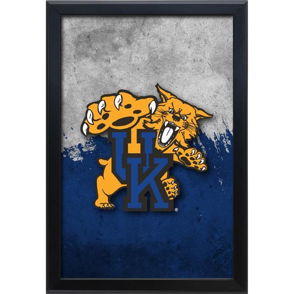 University of Kentucky Cat Backlit LED 16" x 24" Snap Frame Lightbox - Officially Licensed - Black Aluminum Frame - Logo 3 