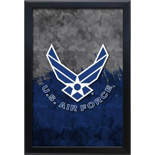 United States Air Force Backlit LED 16" x 24" Snap Frame Lightbox - Officially Licensed - Black Aluminum Frame 