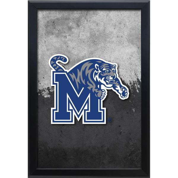 University of Memphis Backlit LED 16" x 24" Snap Frame Lightbox - Officially Licensed - Black Aluminum Frame 
