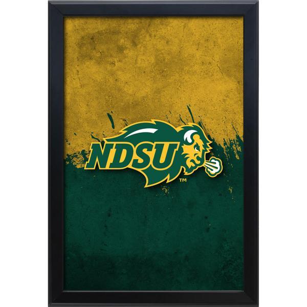 North Dakota State University Backlit LED 16" x 24" Snap Frame Lightbox - Officially Licensed - Black Aluminum Frame - Logo 3 