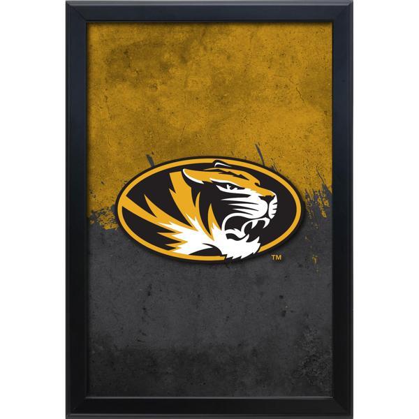 University of Missouri Backlit LED 16" x 24" Snap Frame Lightbox - Officially Licensed - Black Aluminum Frame 