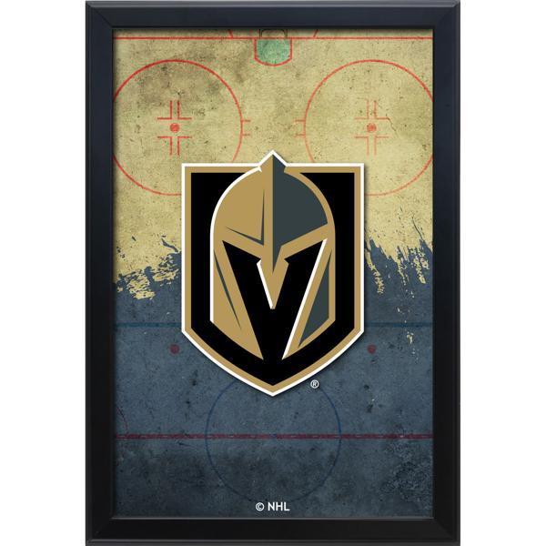 Vegas Golden Knights Backlit LED 16" x 24" Snap Frame Lightbox - Officially Licensed - Black Aluminum Frame 