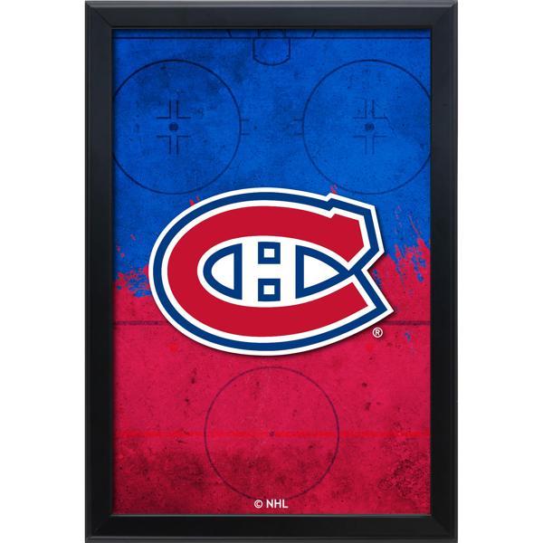 Montreal Canadiens Backlit LED 16" x 24" Snap Frame Lightbox - Officially Licensed - Black Aluminum Frame 
