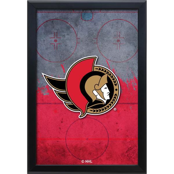 Ottawa Senators Backlit LED 16" x 24" Snap Frame Lightbox - Officially Licensed - Black Aluminum Frame 