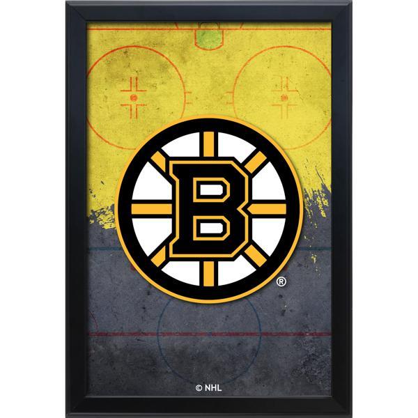 Boston Bruins Backlit LED 16" x 24" Snap Frame Lightbox - Officially Licensed - Black Aluminum Frame 