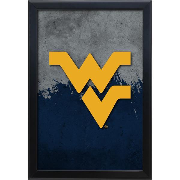 West Virginia University Backlit LED 16" x 24" Snap Frame Lightbox - Officially Licensed - Black Aluminum Frame 