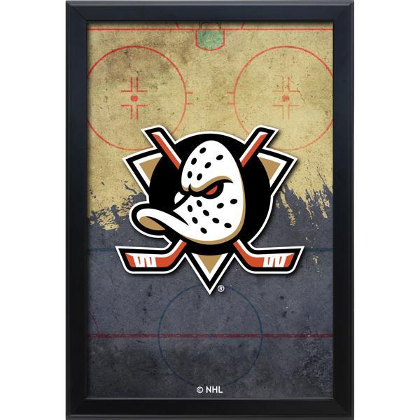 Anaheim Ducks Backlit LED 16" x 24" Snap Frame Lightbox - Officially Licensed - Black Aluminum Frame 