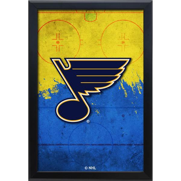 St Louis Blues Backlit LED 16" x 24" Snap Frame Lightbox - Officially Licensed - Black Aluminum Frame 