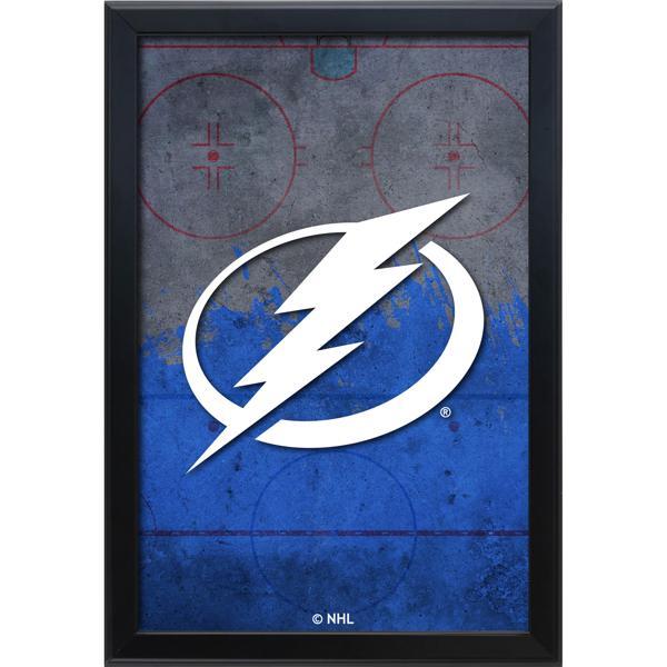 Tampa Bay Lightning Backlit LED 16" x 24" Snap Frame Lightbox - Officially Licensed - Black Aluminum Frame 