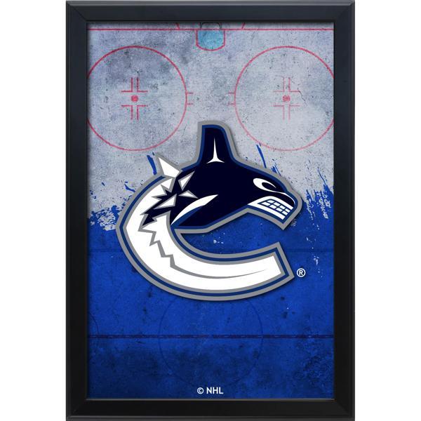 Vancouver Canucks Backlit LED 16" x 24" Snap Frame Lightbox - Officially Licensed - Black Aluminum Frame 