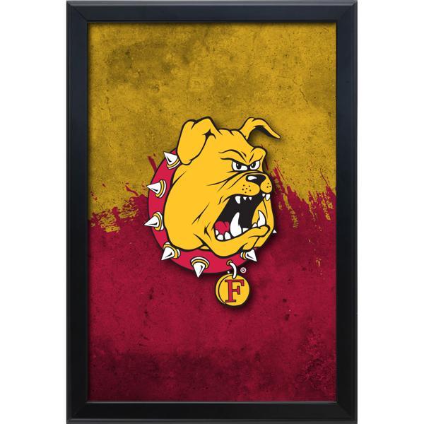 Ferris State University Backlit LED 16" x 24" Snap Frame Lightbox - Officially Licensed - Black Aluminum Frame 