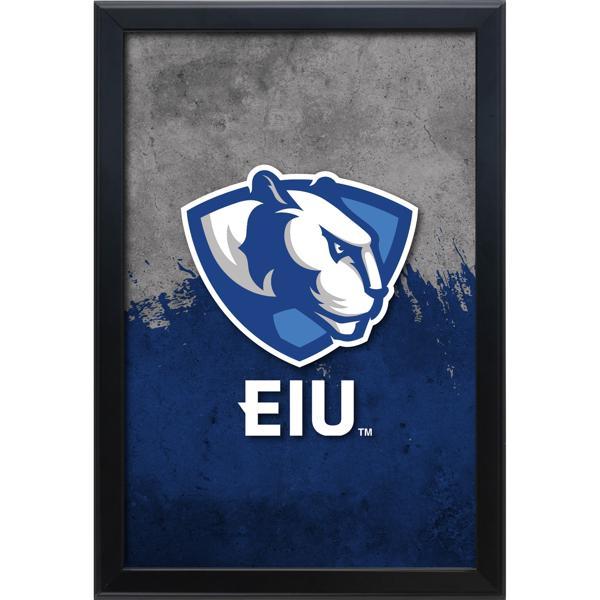 Eastern Illinois University Backlit LED 16" x 24" Snap Frame Lightbox - Officially Licensed - Black Aluminum Frame 