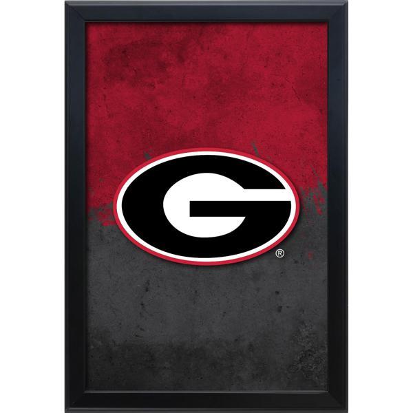 University of Georgia G Backlit LED 16" x 24" Snap Frame Lightbox - Officially Licensed - Black Aluminum Frame - Logo 2 
