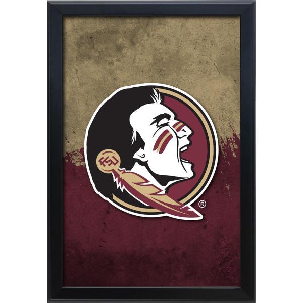 Florida State Head Backlit LED 16" x 24" Snap Frame Lightbox - Officially Licensed - Black Aluminum Frame - Logo 3 