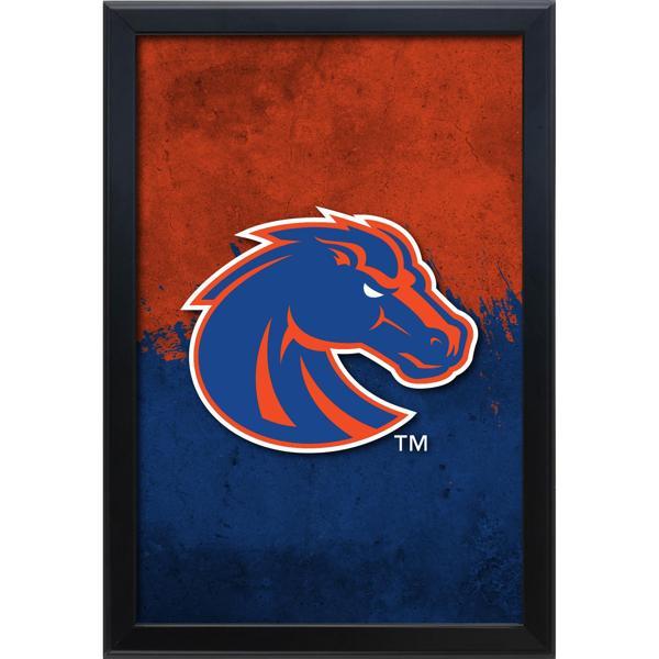 Boise State University Backlit LED 16" x 24" Snap Frame Lightbox - Officially Licensed - Black Aluminum Frame 
