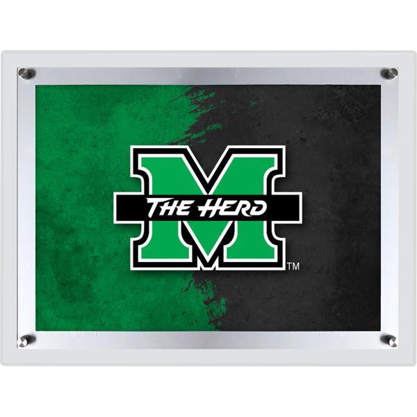 Marshall University Backlit LED Sign - 14.5" x 12" - Officially Licensed - Vibrant Full Color Artwork 