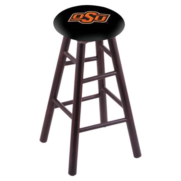 Oklahoma State University 24" Counter Stool - Official Logo - Solid Wood - Commercial Grade Marine Vinyl 