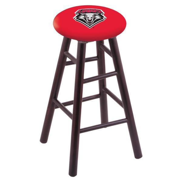 University of New Mexico 24" Counter Stool - Official Logo - Solid Wood - Commercial Grade Marine Vinyl 