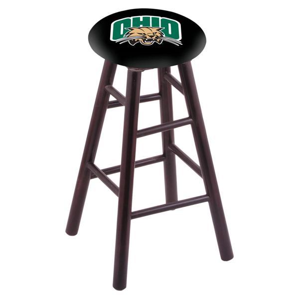 Ohio University 24" Counter Stool - Official Logo - Solid Wood - Commercial Grade Marine Vinyl 