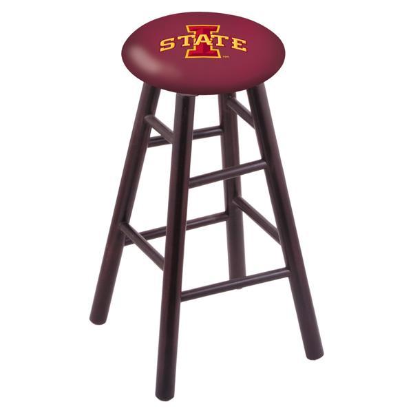 Iowa State University 24" Counter Stool - Official Logo - Solid Wood - Commercial Grade Marine Vinyl 