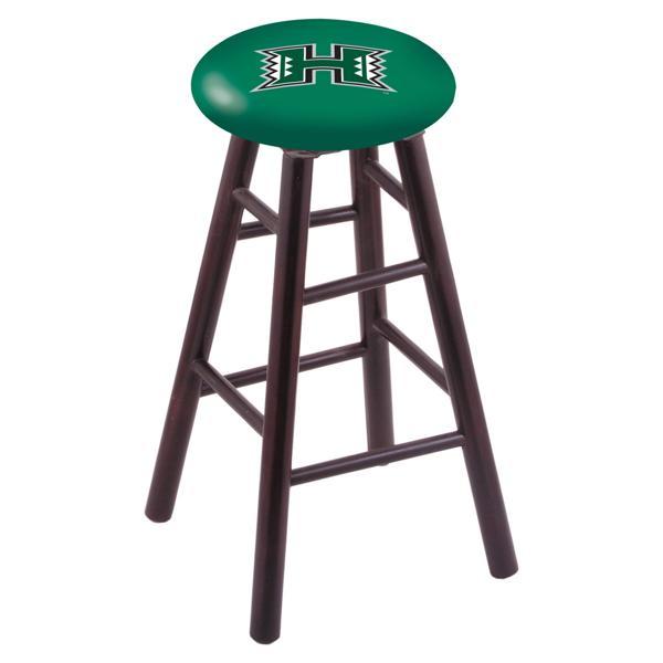 University of Hawaii 24" Counter Stool - Official Logo - Solid Wood - Commercial Grade Marine Vinyl 