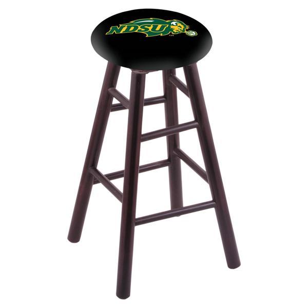 North Dakota State University 24" Counter Stool - Official Logo 1 - Solid Wood - Commercial Grade Marine Vinyl 