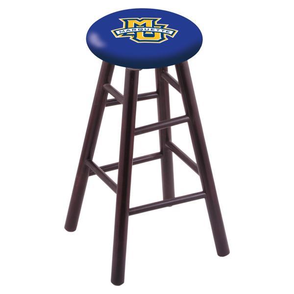 Marquette University 24" Counter Stool - Official Logo - Solid Wood - Commercial Grade Marine Vinyl 
