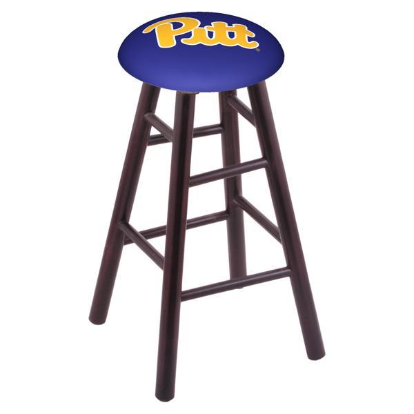 University of Pittsburgh 24" Counter Stool - Official Logo - Solid Wood - Commercial Grade Marine Vinyl 