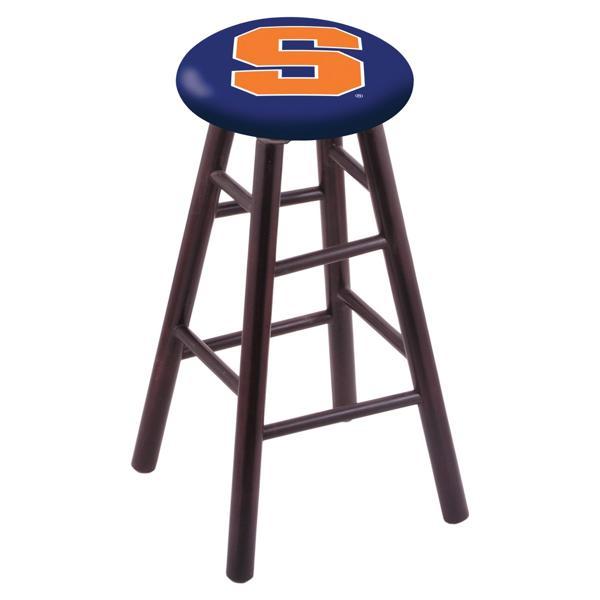 Syracuse University 24" Counter Stool - Official Logo - Solid Wood - Commercial Grade Marine Vinyl 