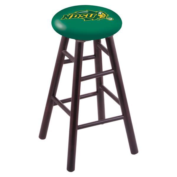 North Dakota State University 30" Bar Stool - Official Logo 2 - Solid Wood - Commercial Grade Marine Vinyl 
