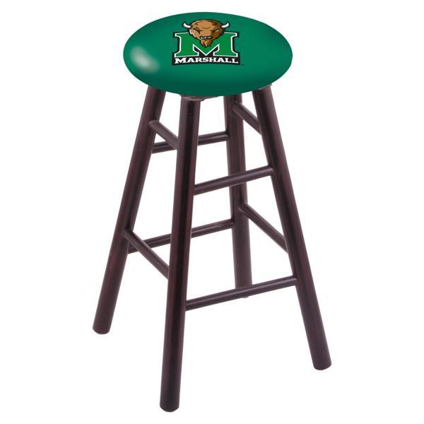 Marshall University 30" Bar Stool - Official Logo - Solid Wood - Commercial Grade Marine Vinyl 