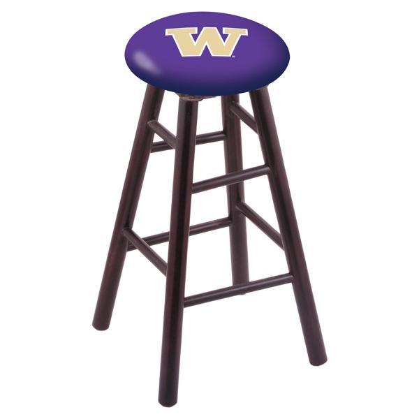 University of Washington 30" Bar Stool - Official Logo - Solid Wood - Commercial Grade Marine Vinyl 