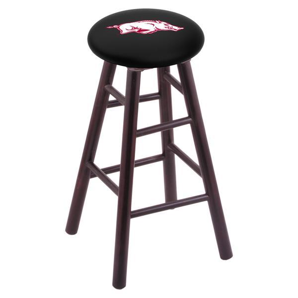 University of Arkansas 30" Bar Stool - Official Logo - Solid Wood - Commercial Grade Marine Vinyl 