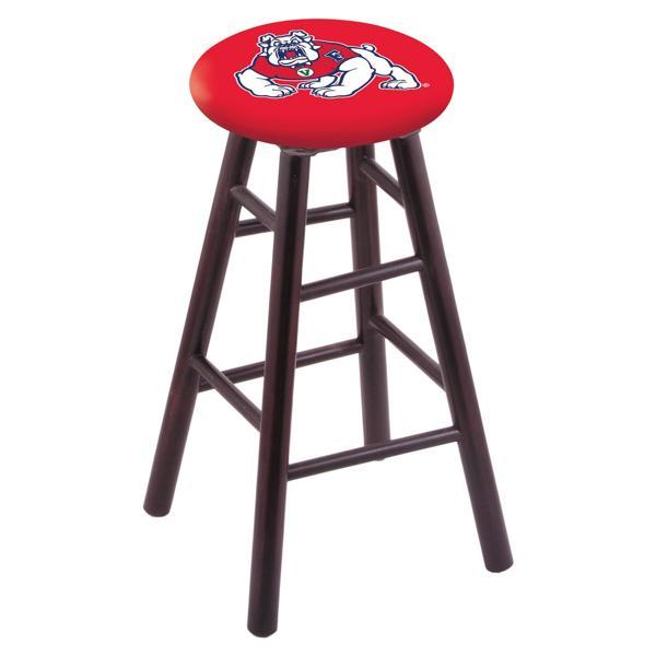 Fresno State University 30" Bar Stool - Official Logo - Solid Wood - Commercial Grade Marine Vinyl 