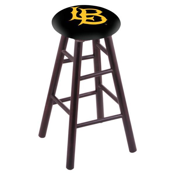 Long Beach State University 30" Bar Stool - Official Logo - Solid Wood - Commercial Grade Marine Vinyl 