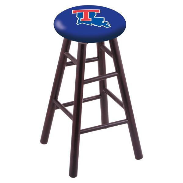 Louisiana Tech University 30" Bar Stool - Official Logo - Solid Wood - Commercial Grade Marine Vinyl 