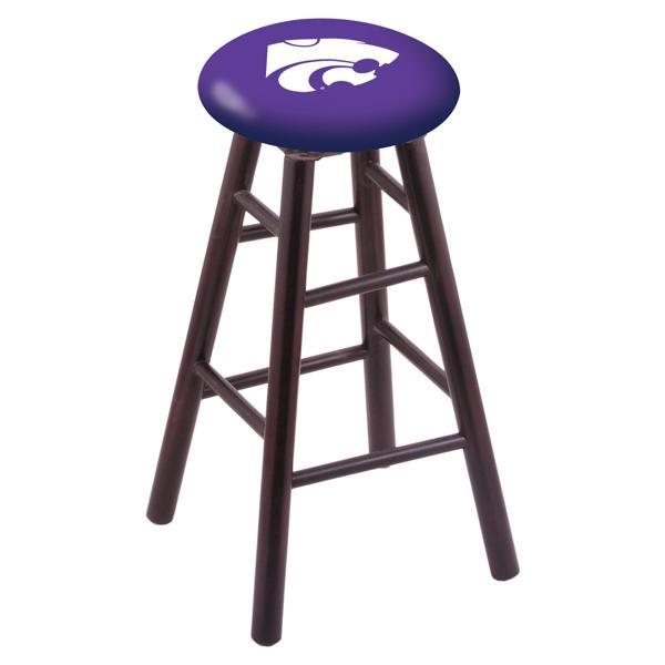 Kansas State University 30" Bar Stool - Official Logo - Solid Wood - Commercial Grade Marine Vinyl 