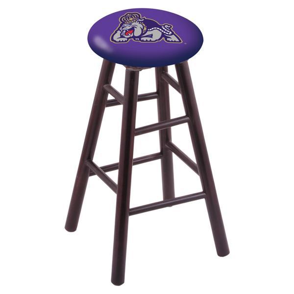 James Madison University 30" Bar Stool - Official Logo - Solid Wood - Commercial Grade Marine Vinyl 