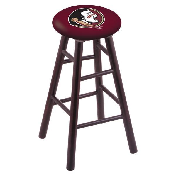 Florida State "Head" 30" Bar Stool - Official Logo 3 - Solid Wood - Commercial Grade Marine Vinyl 