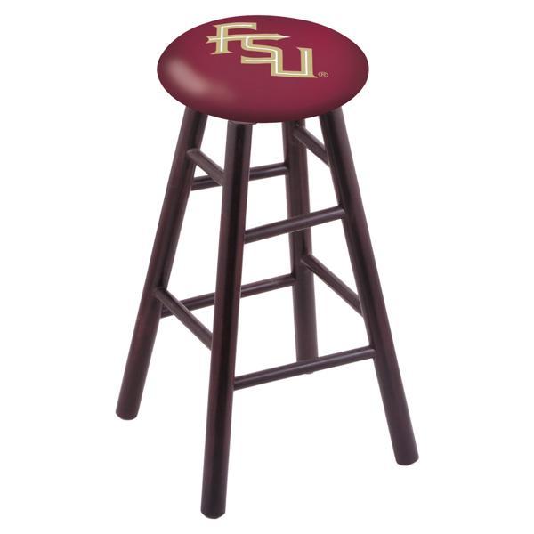 Florida State "Script" 30" Bar Stool - Official Logo 2 - Solid Wood - Commercial Grade Marine Vinyl 