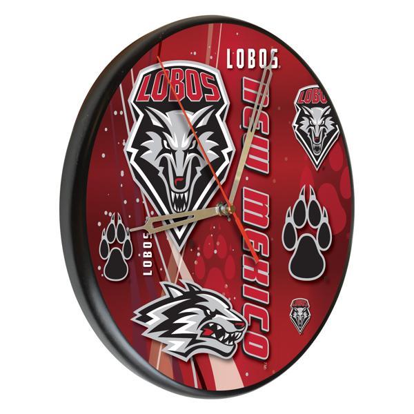 University of New Mexico 13" Solid Wood Clock - Black - Officially Licensed - Made in USA 