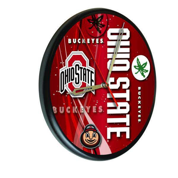 Ohio State University 13" Solid Wood Clock - Black - Officially Licensed - Made in USA 
