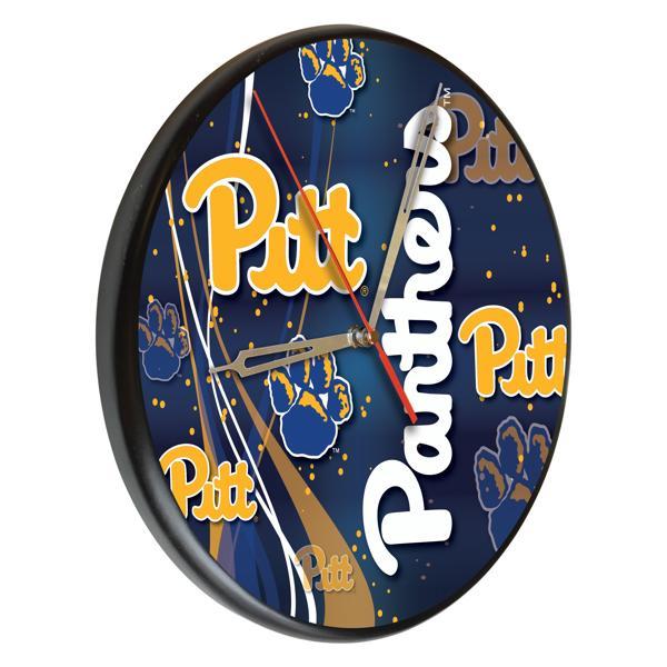 University of Pittsburgh 13" Solid Wood Clock - Black - Officially Licensed - Made in USA 