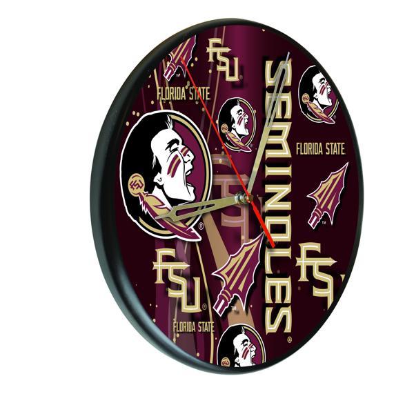 Florida State 13" Solid Wood Clock - Black - Officially Licensed - Made in USA - Logo 1 