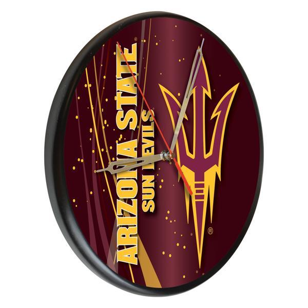 Arizona State University 13" Solid Wood Clock - Black - Officially Licensed - Made in USA - Logo 1 