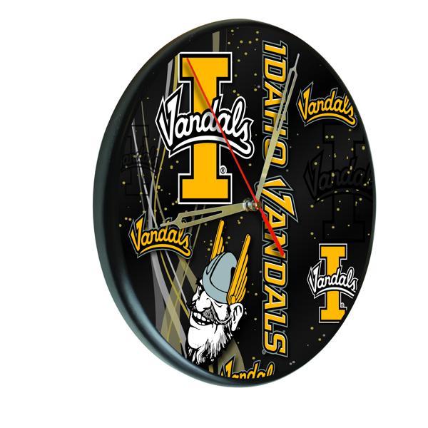 University of Idaho 13" Solid Wood Clock - Black - Officially Licensed - Made in USA 