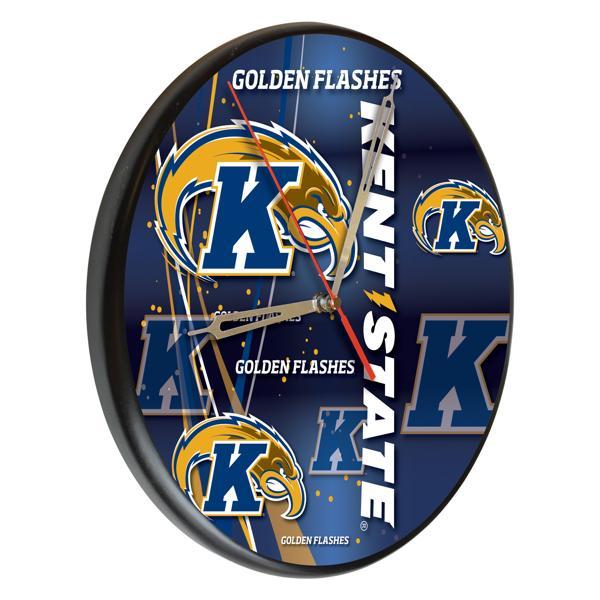 Kent State University 13" Solid Wood Clock - Black - Officially Licensed - Made in USA 